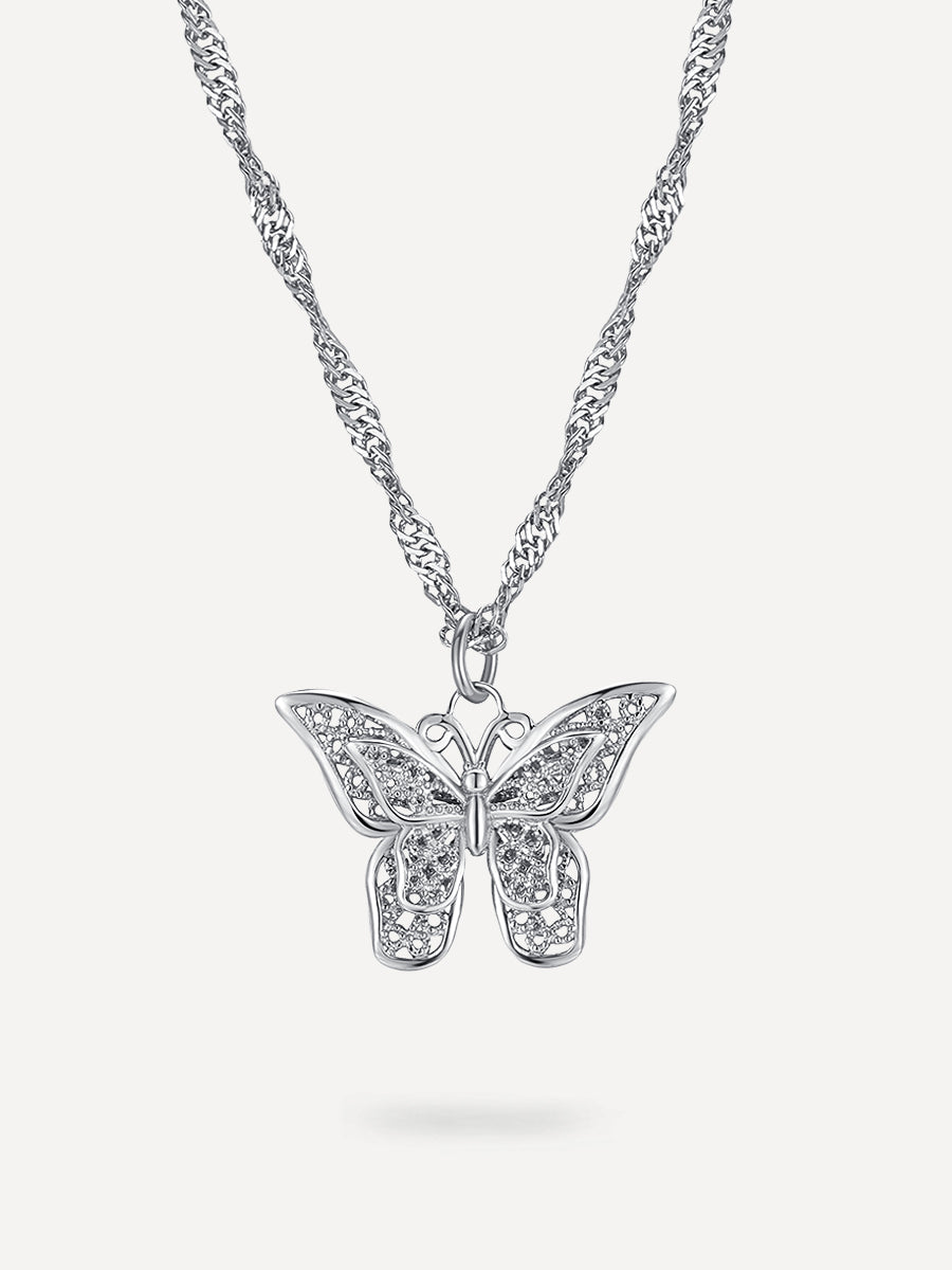 Butterfly Kette Silber