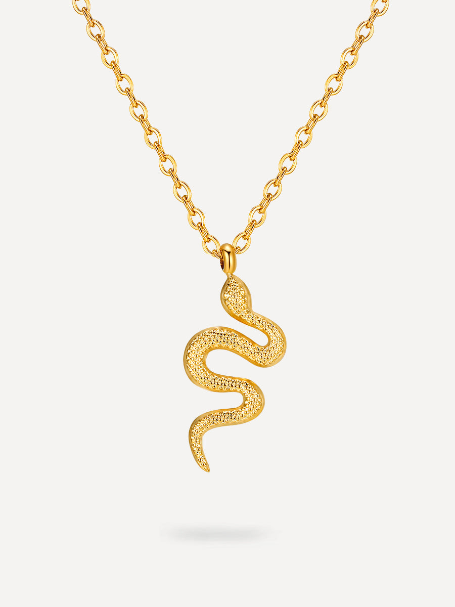Snake Pendant Kette Gold