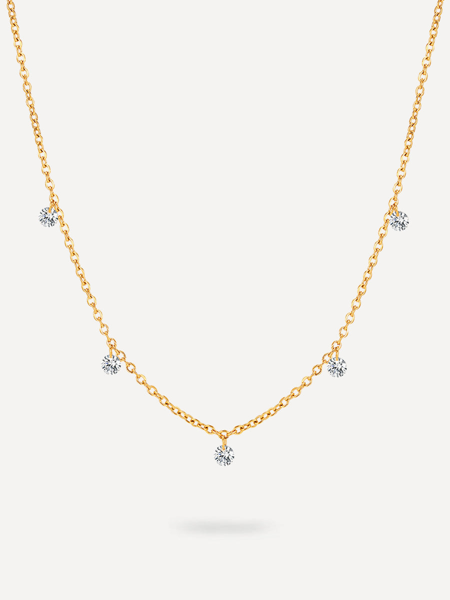 Sparkling Drop Kette Gold