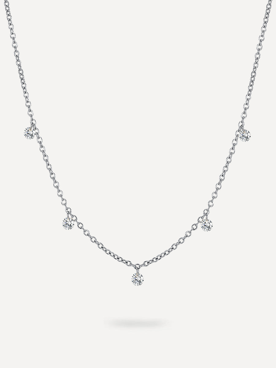 Sparkling Drop Kette Silber