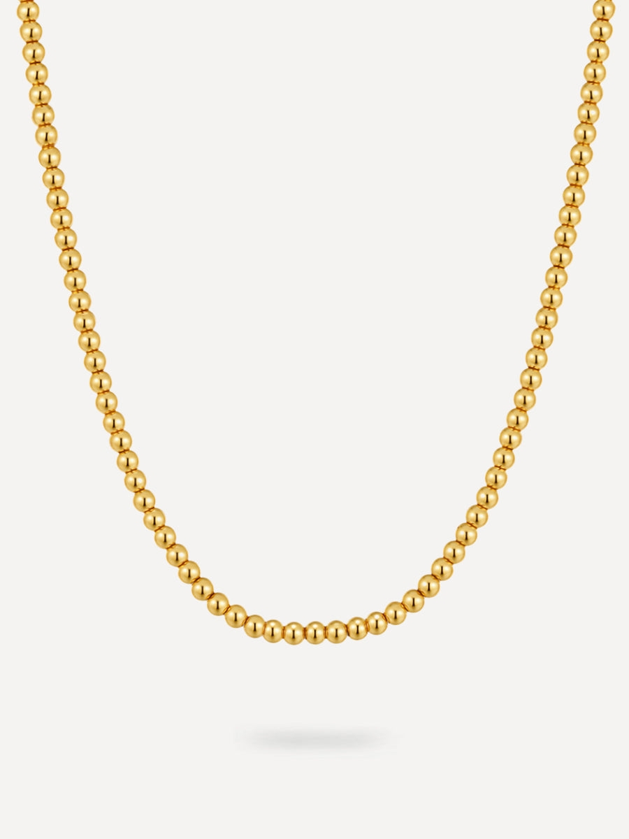 Bead Ball Kette Gold