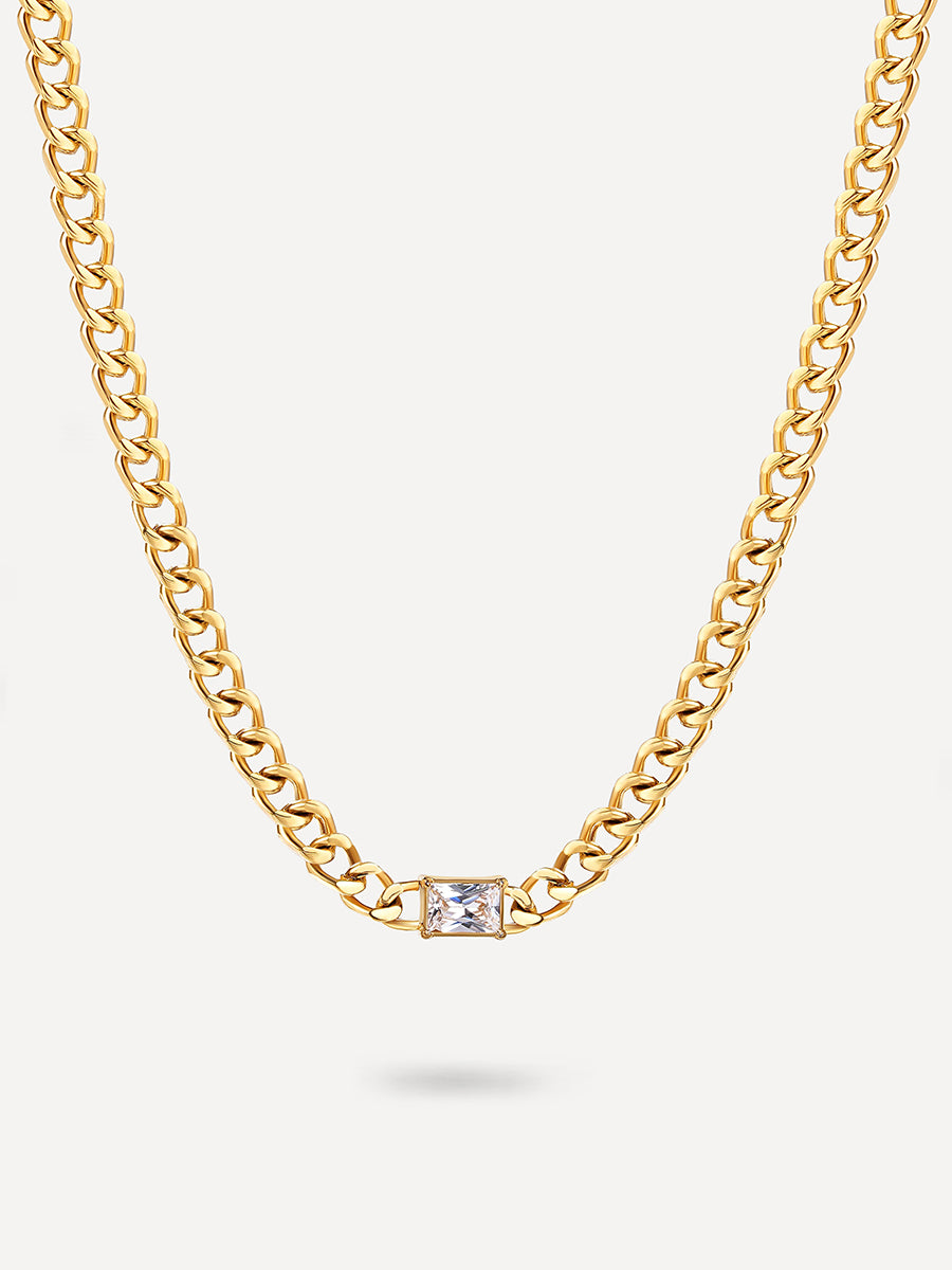 Center Stone Kette Gold