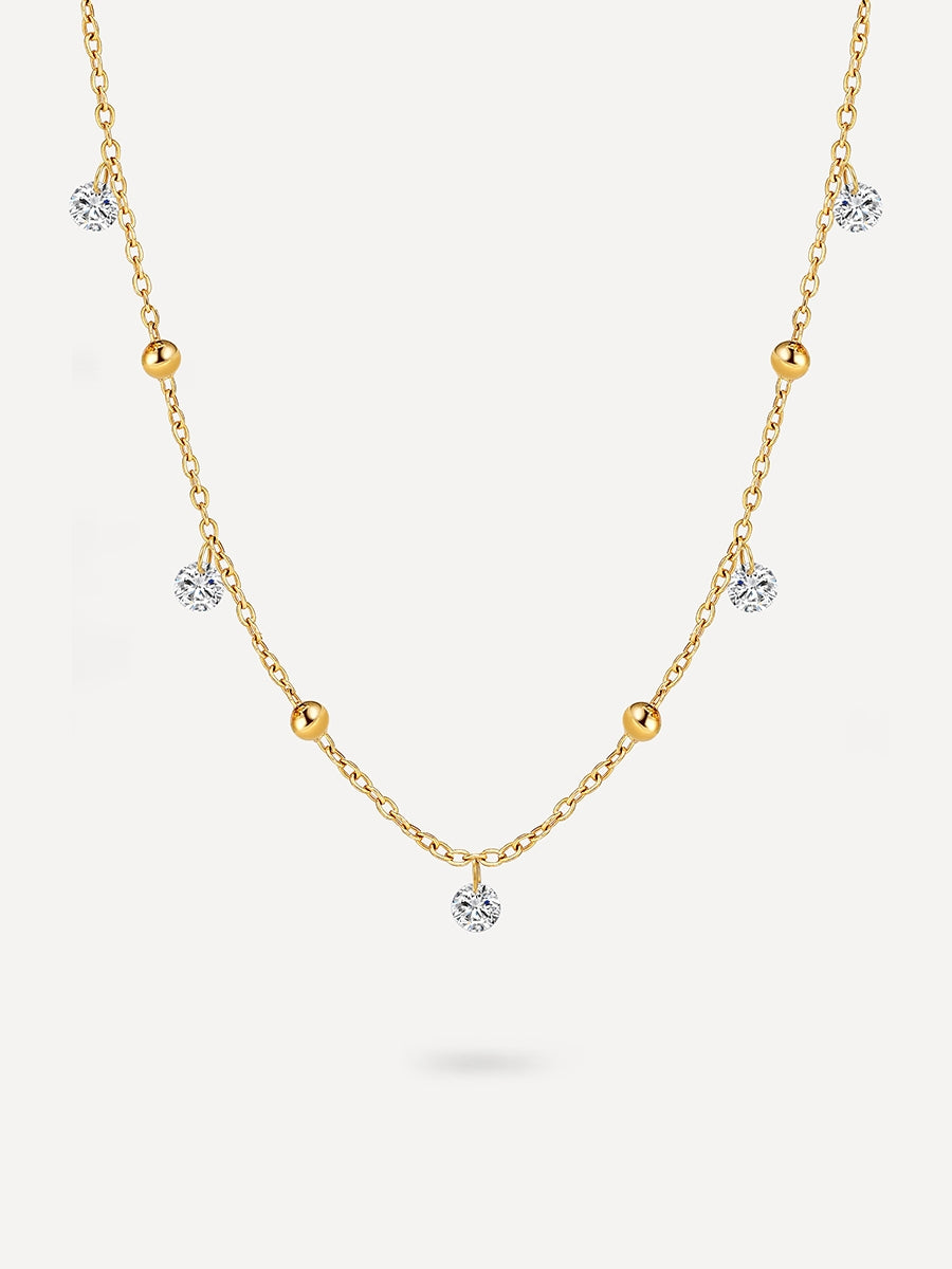 Sparkling Interval Kette Gold