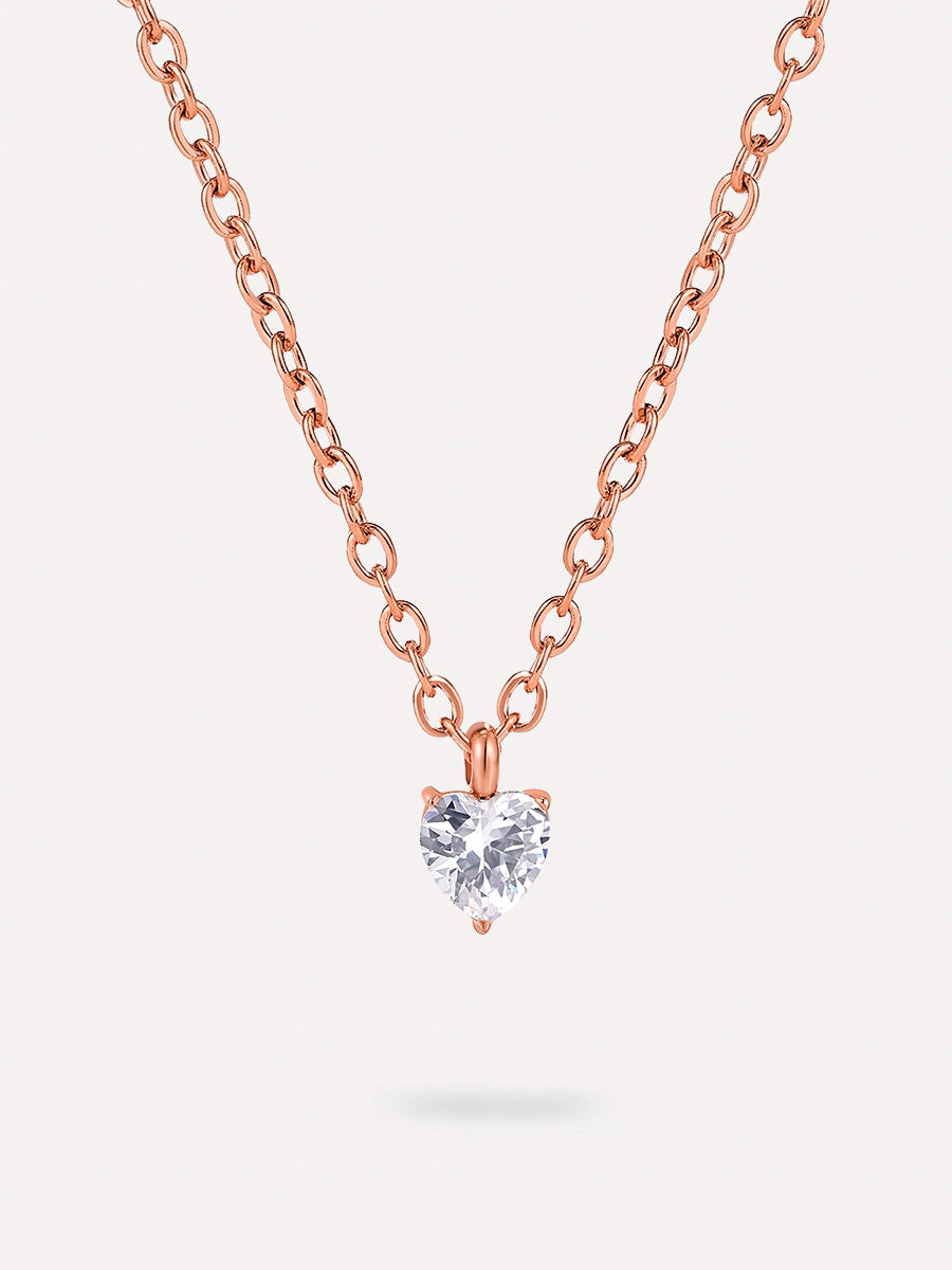 Shine Heart Kette Rosegold