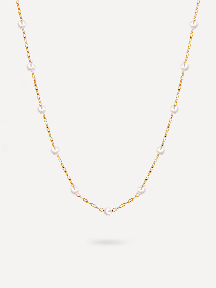 Pearls Surround Kette Gold