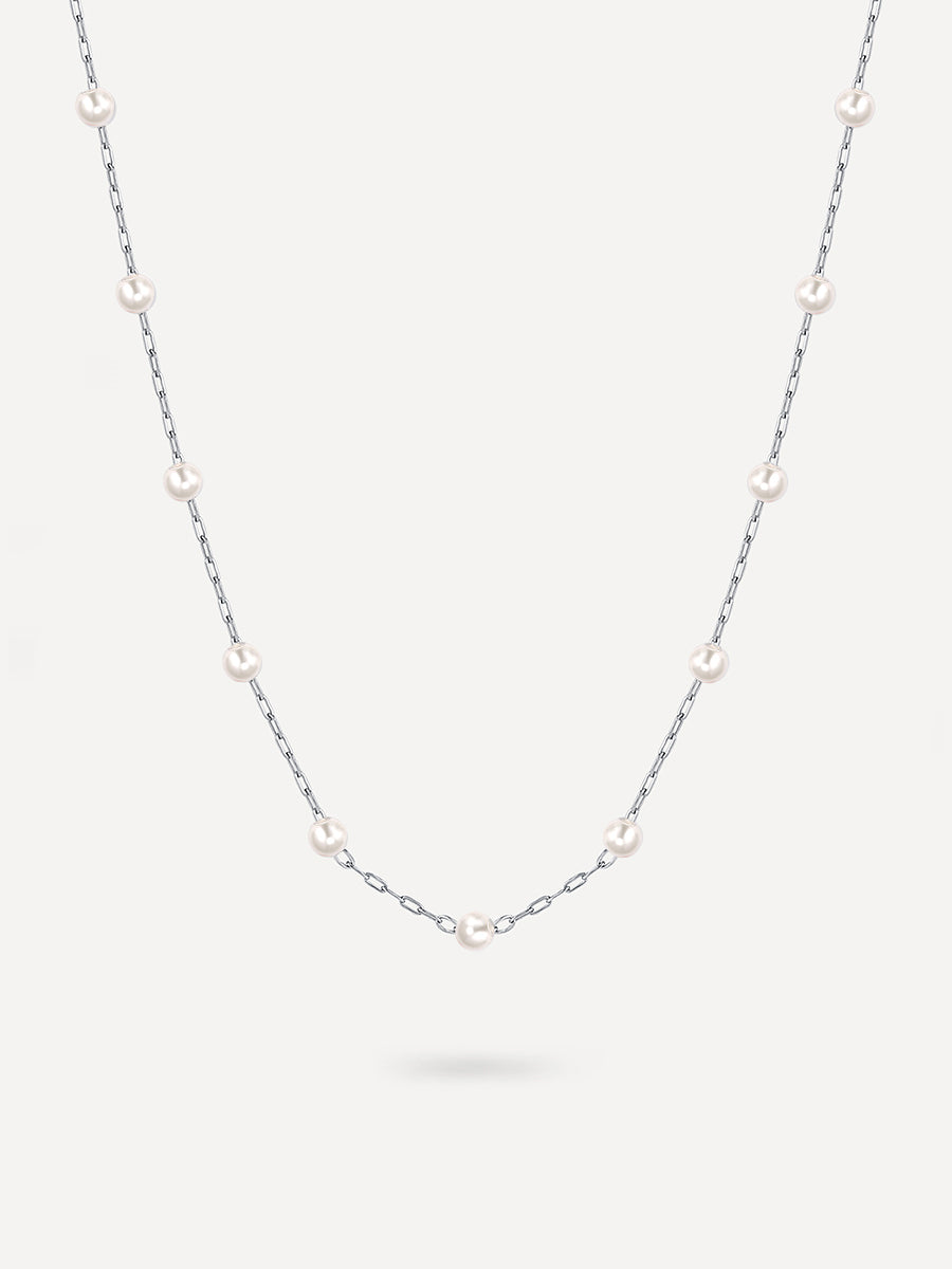 Pearls Surround Kette Silber