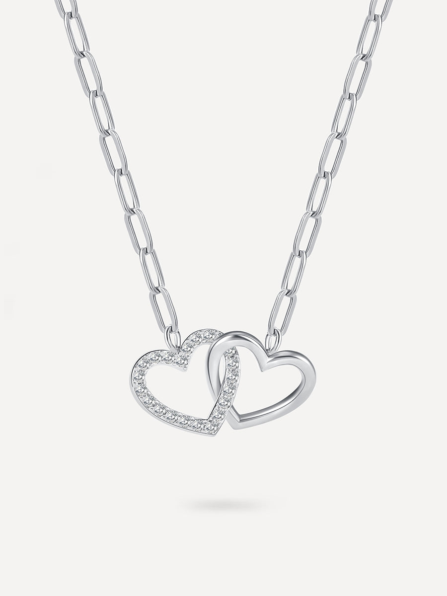 Hearts Together Kette Silber
