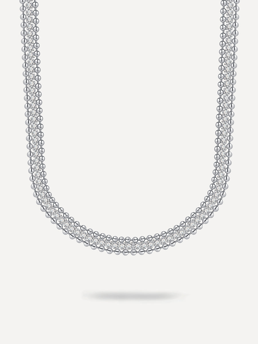 Bright Glitter Kette Silber