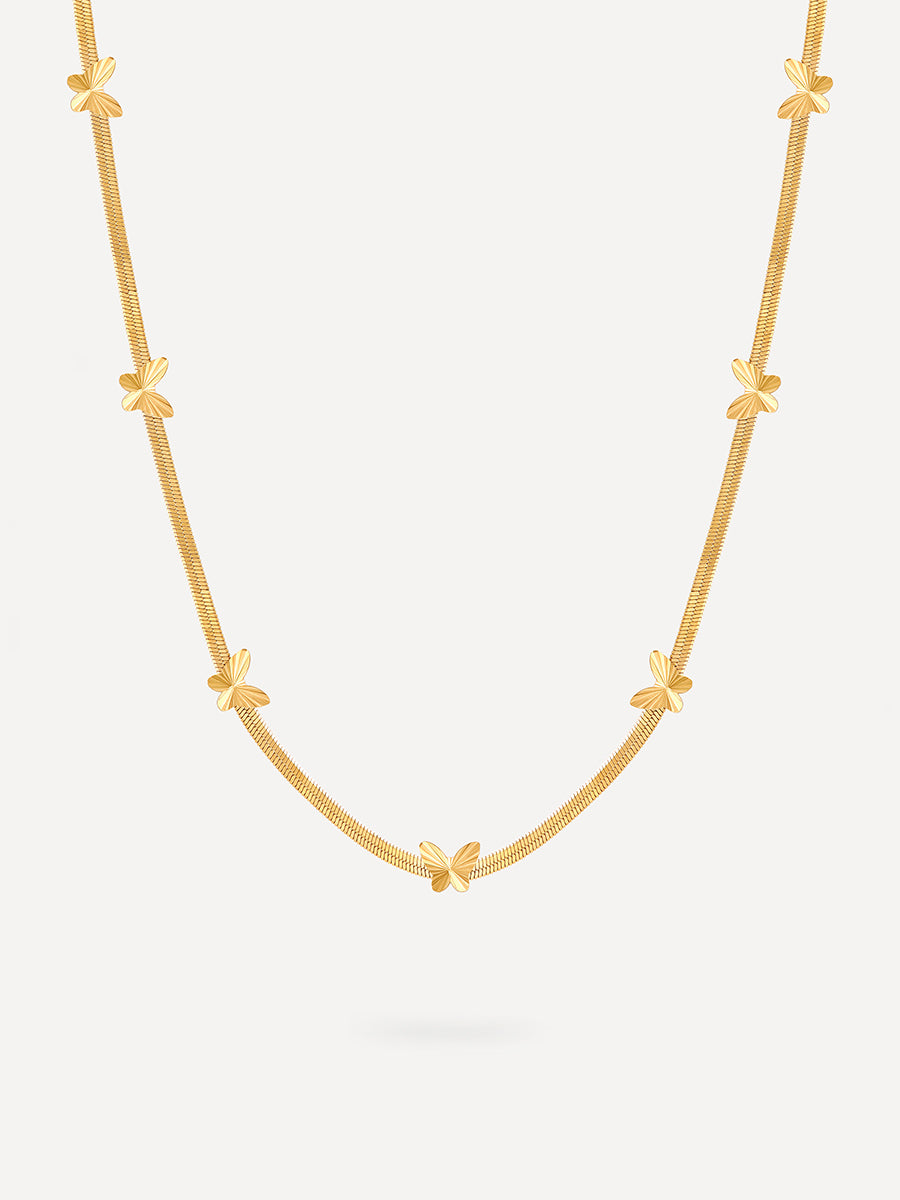 Delicate Butterfly Kette Gold