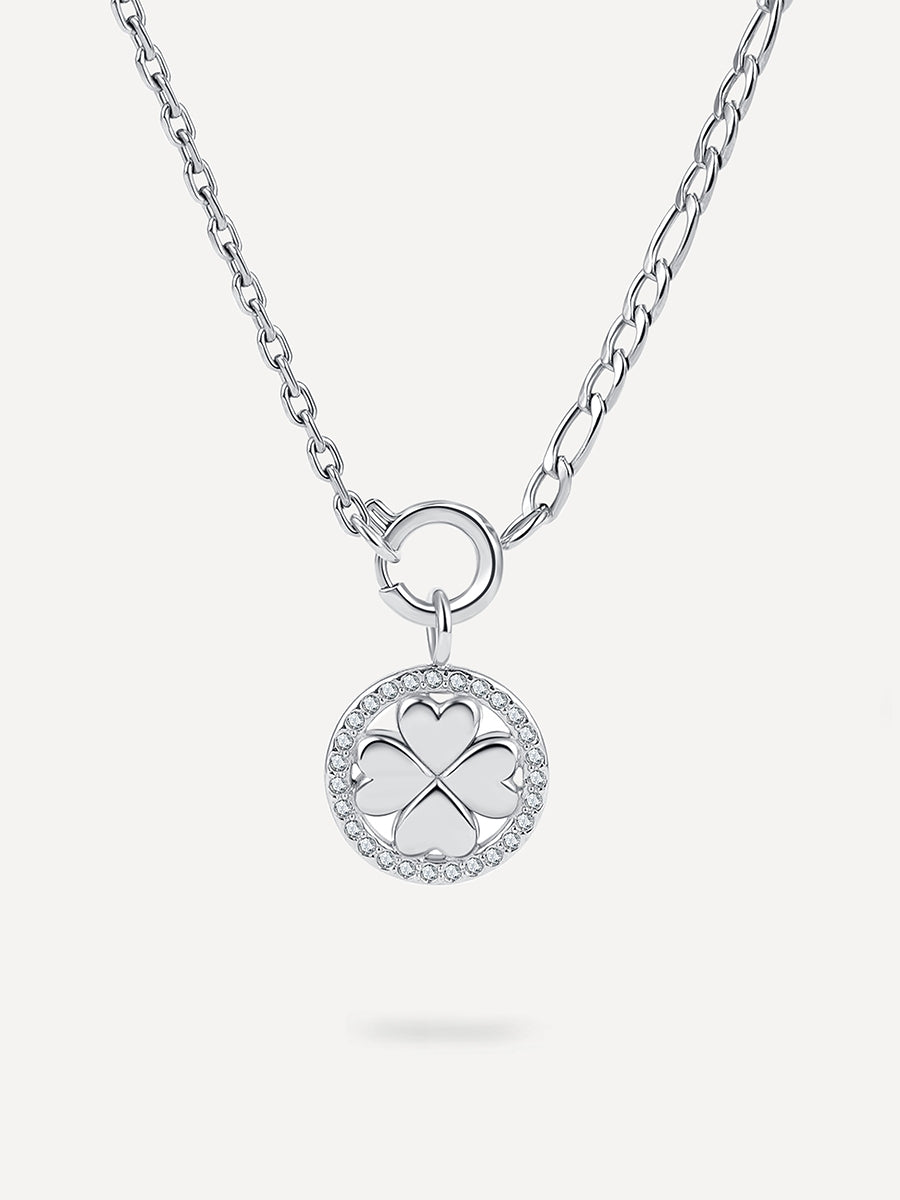 Lucky Clover Kette Silber