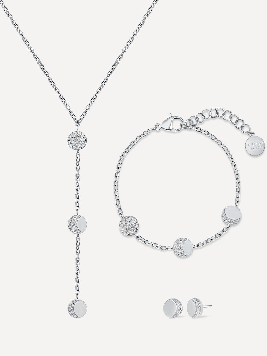 Moon Phase Set Silber