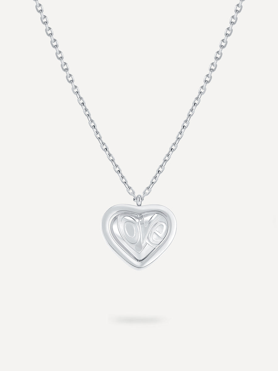 Heartwarming Love Spinning Kette Silber