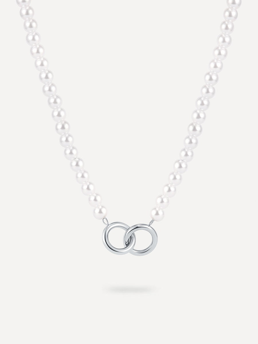 Infinite Love Pearl Kette Silber