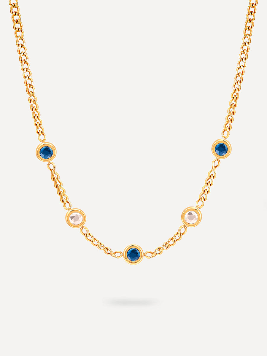 Sea and Sky Muse Duet Kette Gold