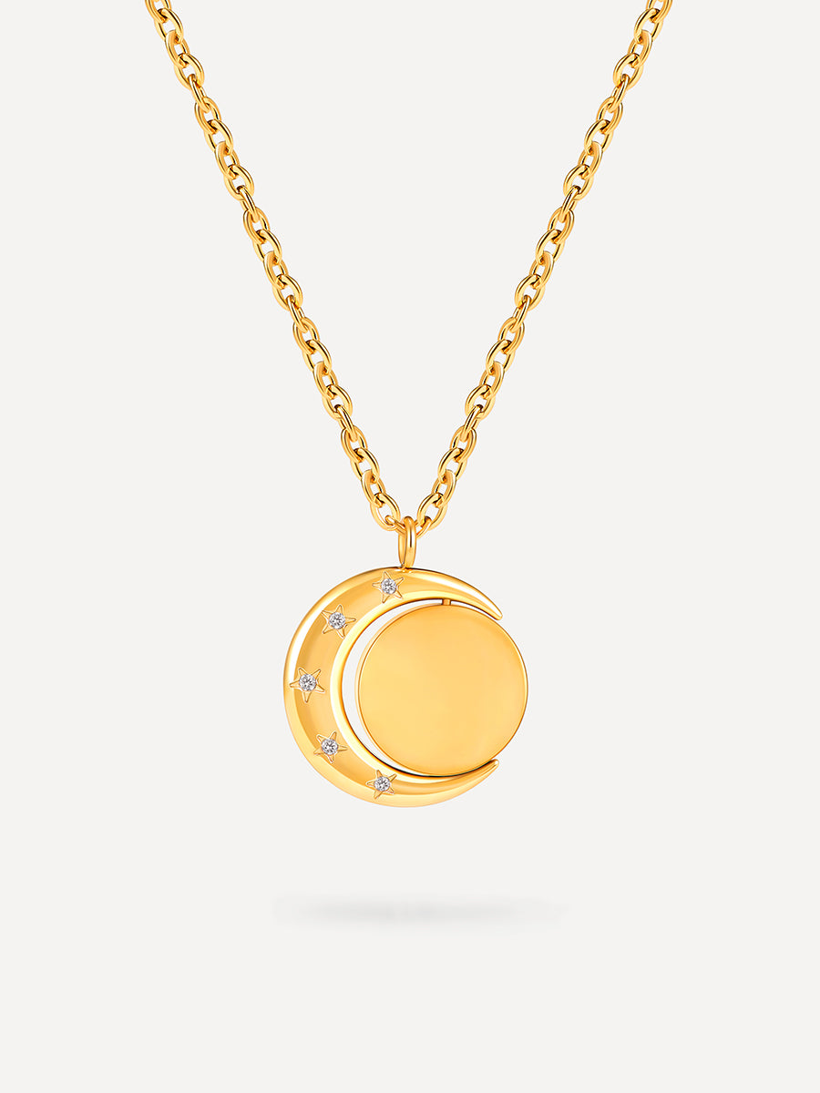 Moon Phase N Sun Kette Gold