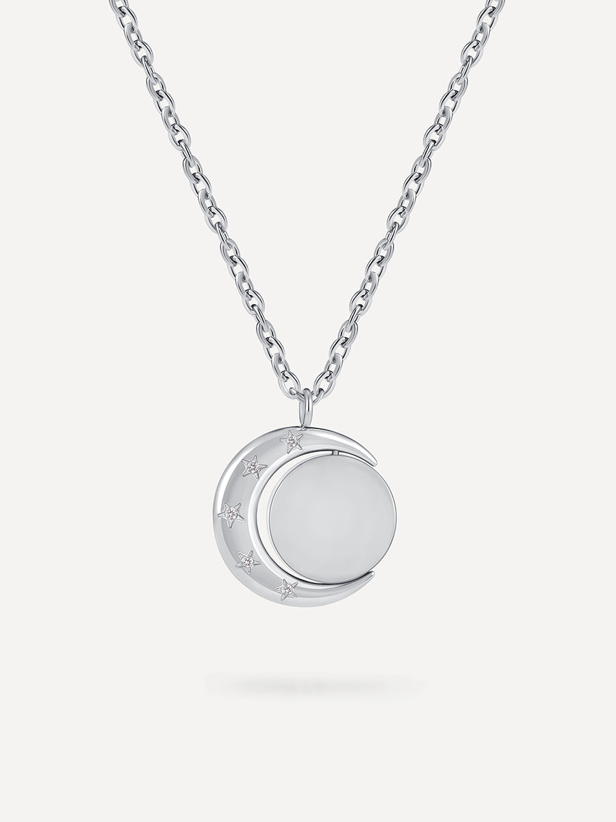 Moon Phase N Sun Kette Silber
