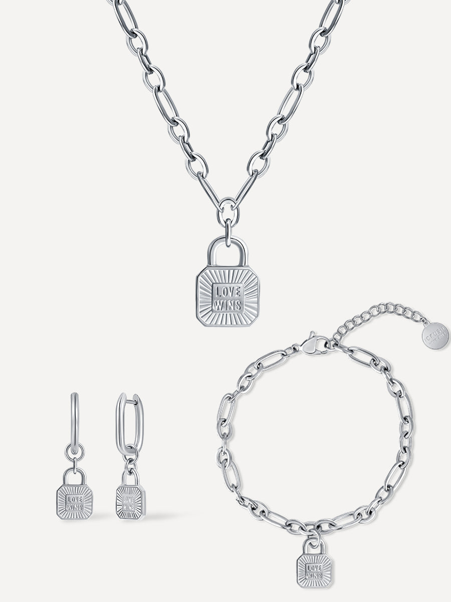 Love Wins Set Silber