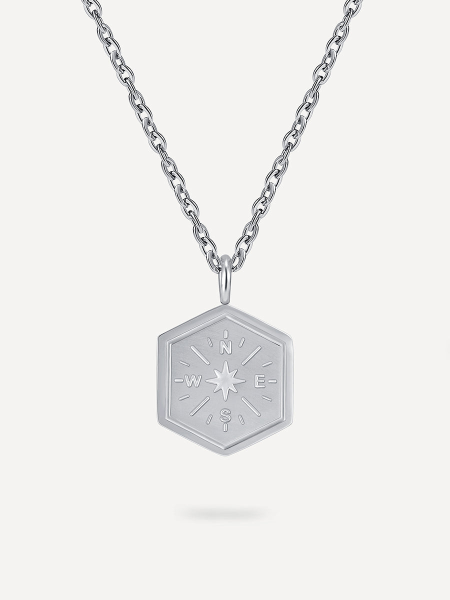 Destiny Compass Kette Silber