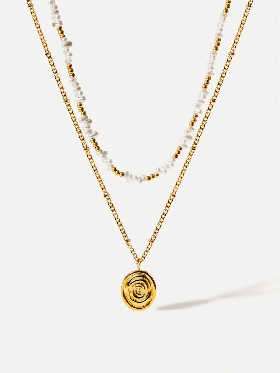 Pearlescent Swirl Necklace