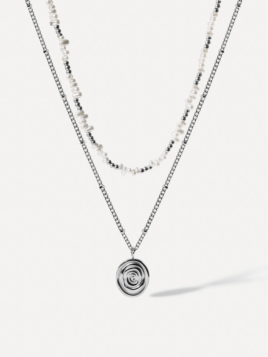 Pearlescent Swirl Necklace