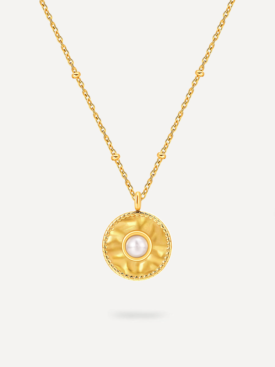 Retro Pearl Kette Gold