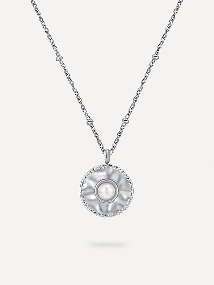 Retro Pearl Kette Silber
