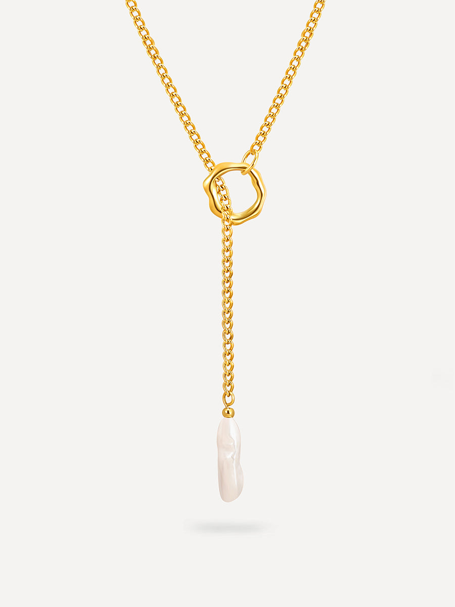 Orbital Pearl Kette Gold