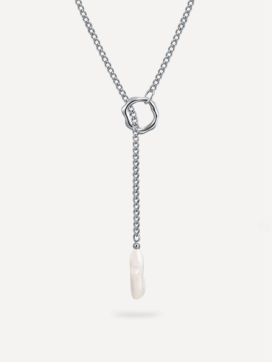 Orbital Pearl Kette Silber