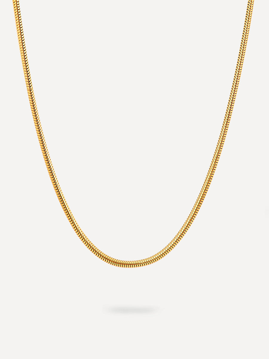 Round Sleek Kette Gold