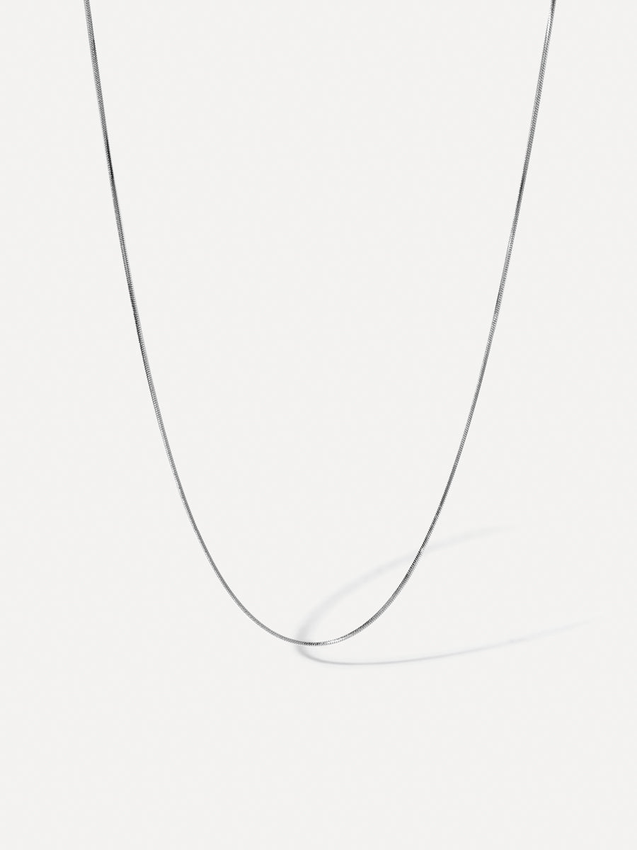 Retro Sleek Kette Silber