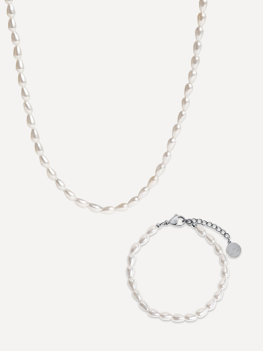 Charming Pearl Set Silber