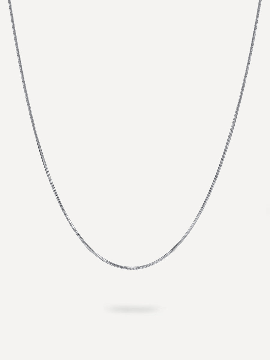 Modern Sleek Kette Silber
