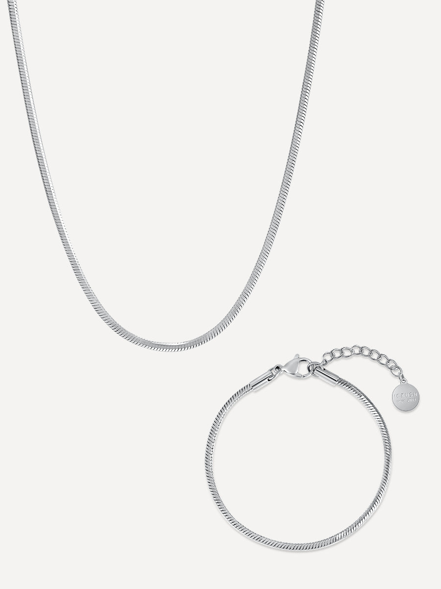 Urban Oval Sleek Set Silber