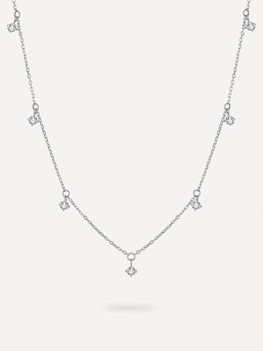 Glitter Trail Kette Silber