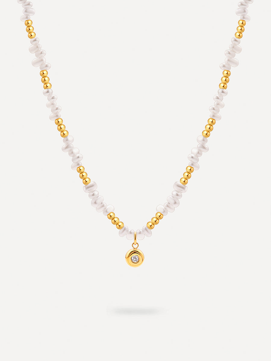 Pearlescent Flow Kette Gold