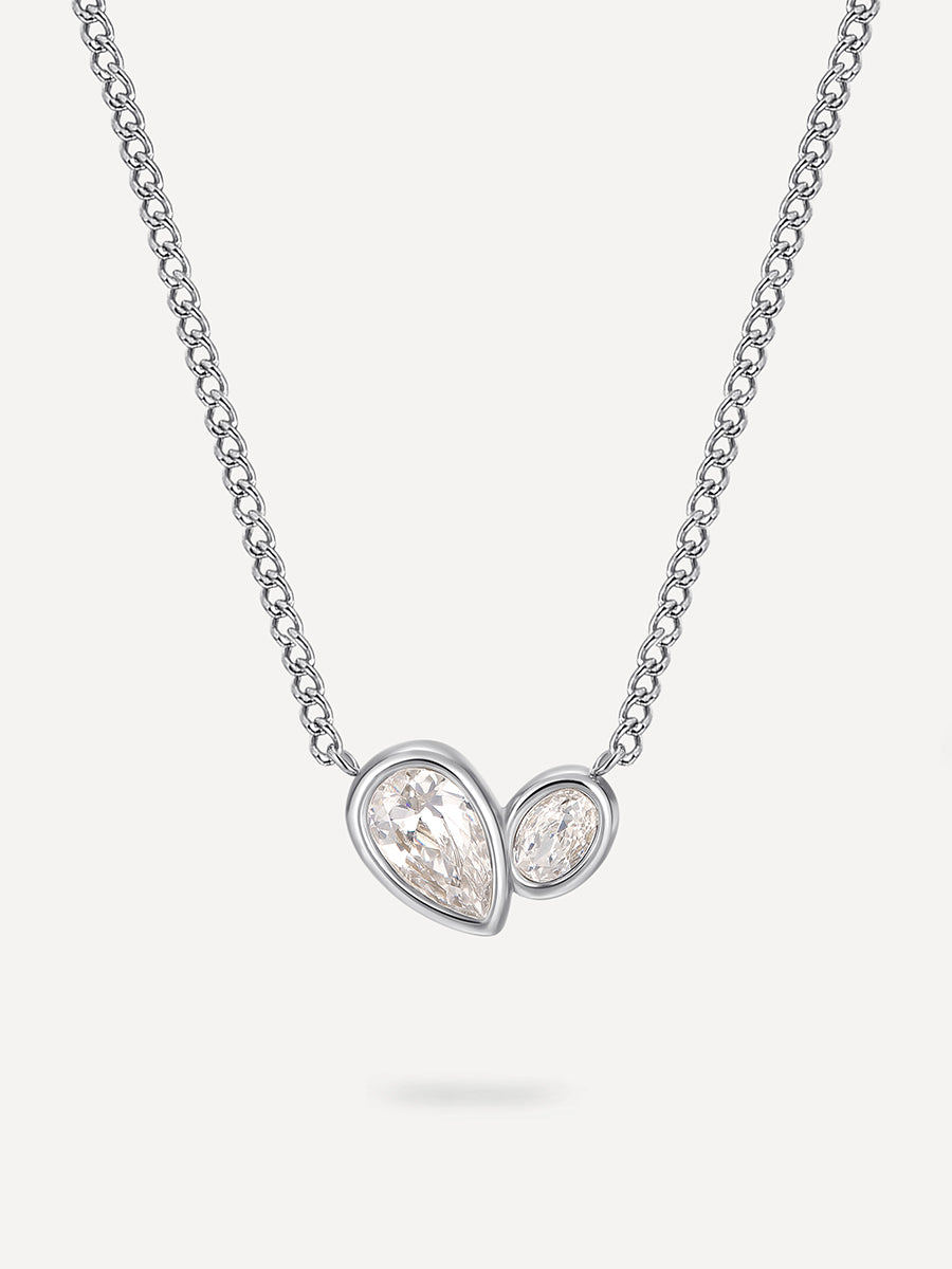 You and me Kette Silber