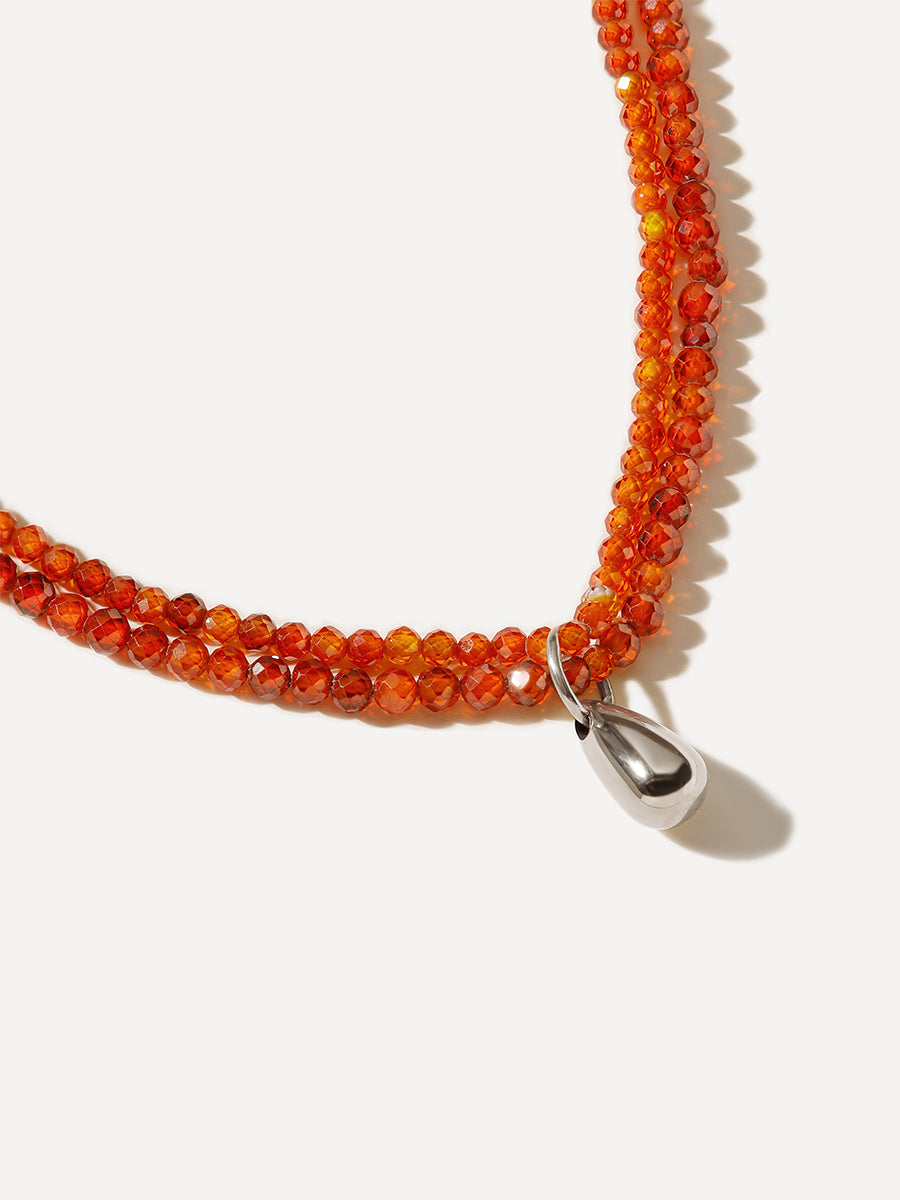 Burning Drop Kette Silber