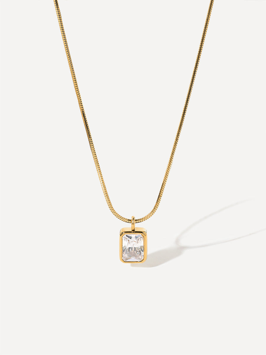 Spark Square Necklace
