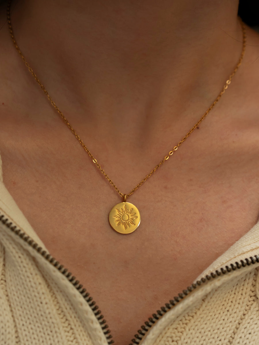 Sunshine Disc Kette Silber