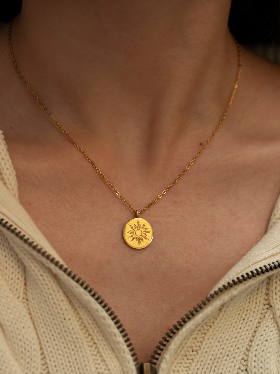 Sunshine Disc Kette Silber