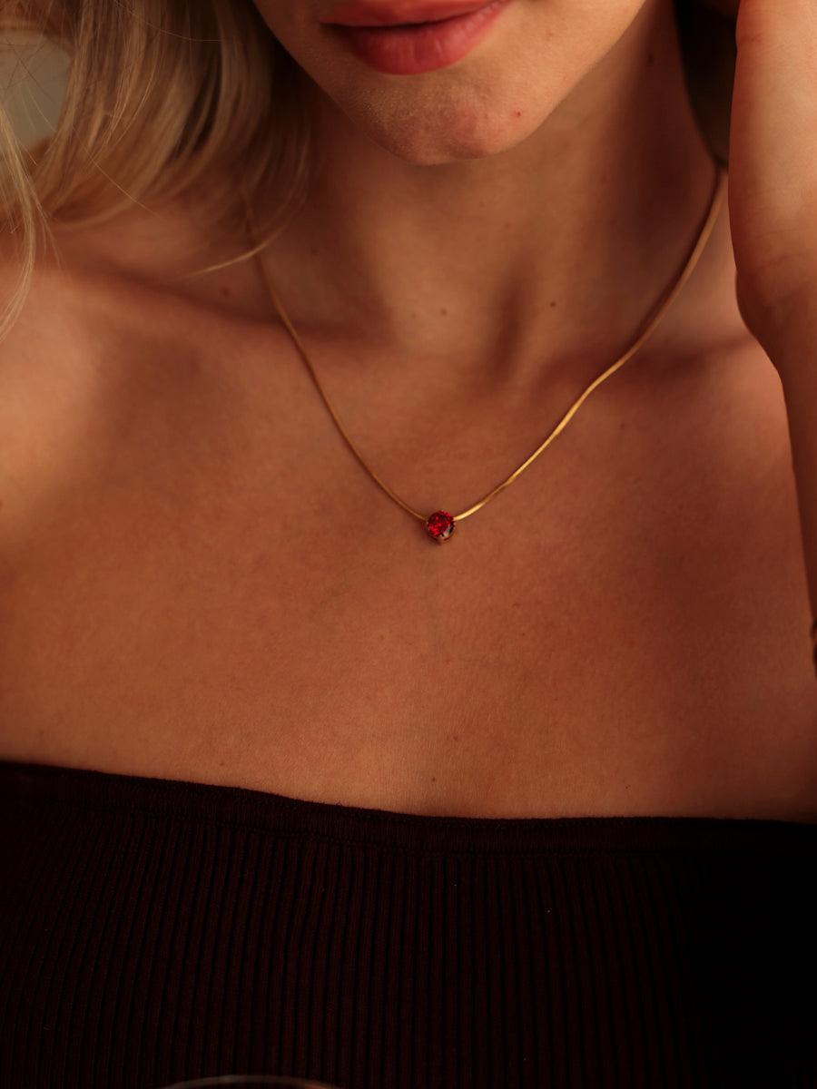 Crystal Delight Dark Red Kette