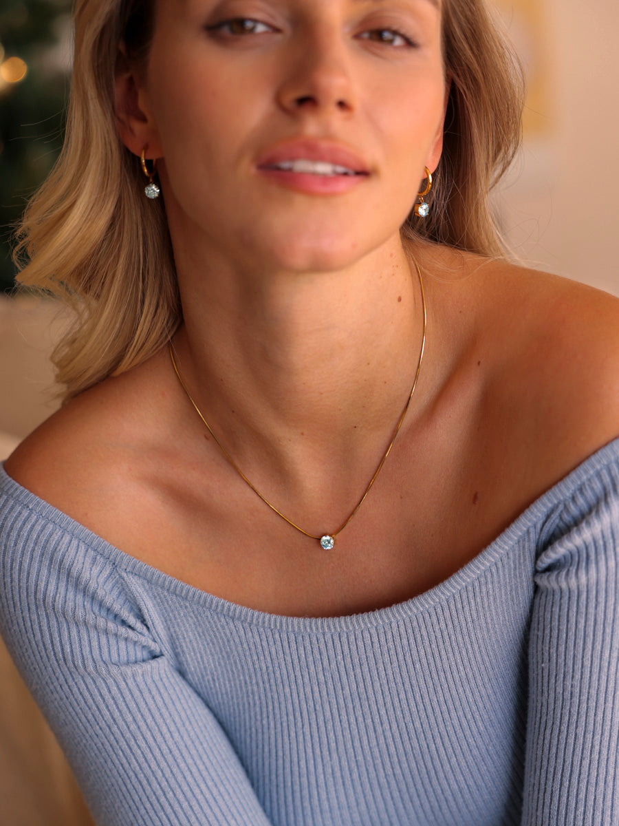 Crystal Delight Light Blue Kette