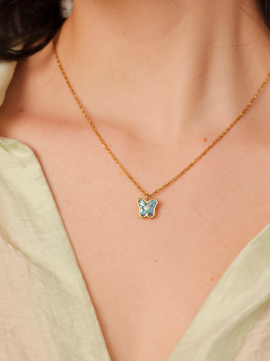 Crystal Butterfly Kette