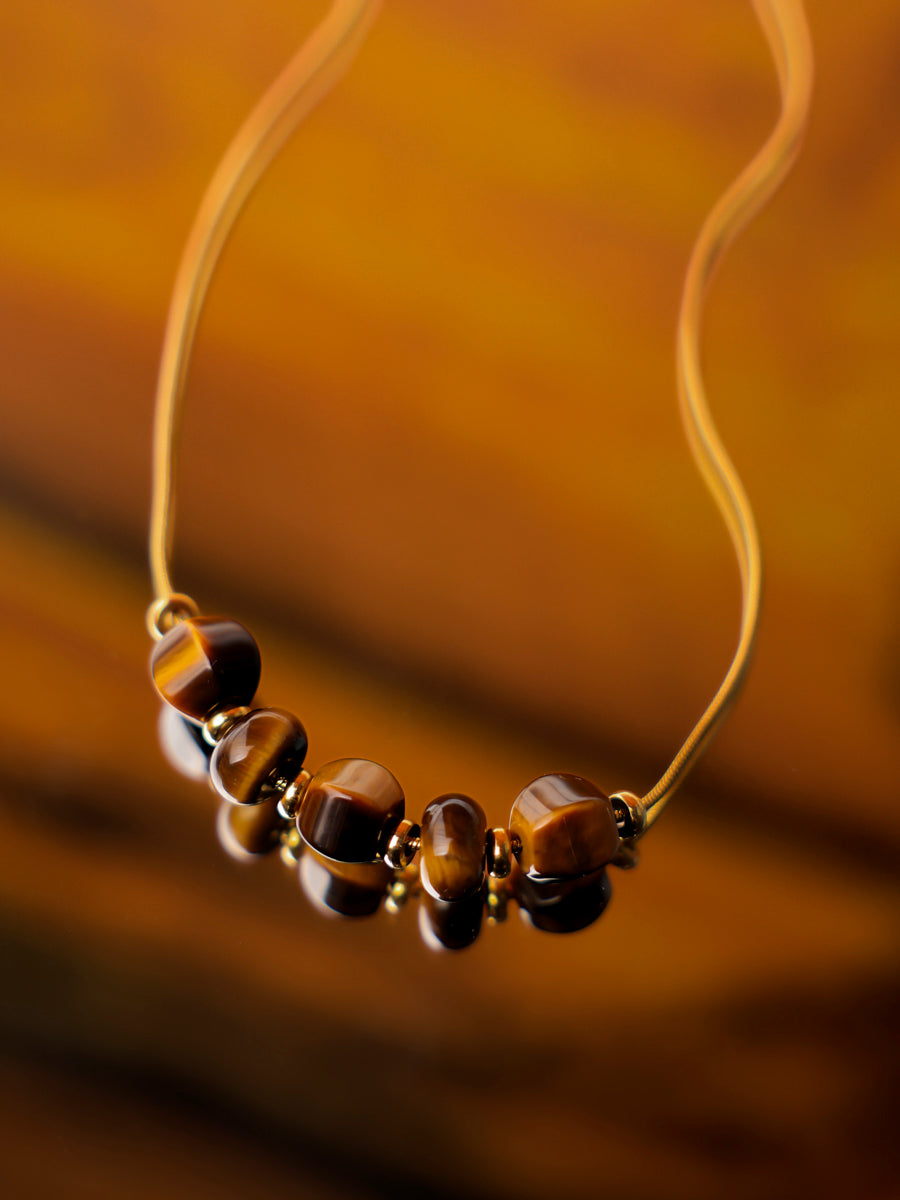 Modern Tiger's Eye Kette