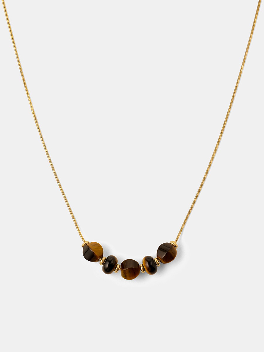 Modern Tiger's Eye Kette ICRUSH