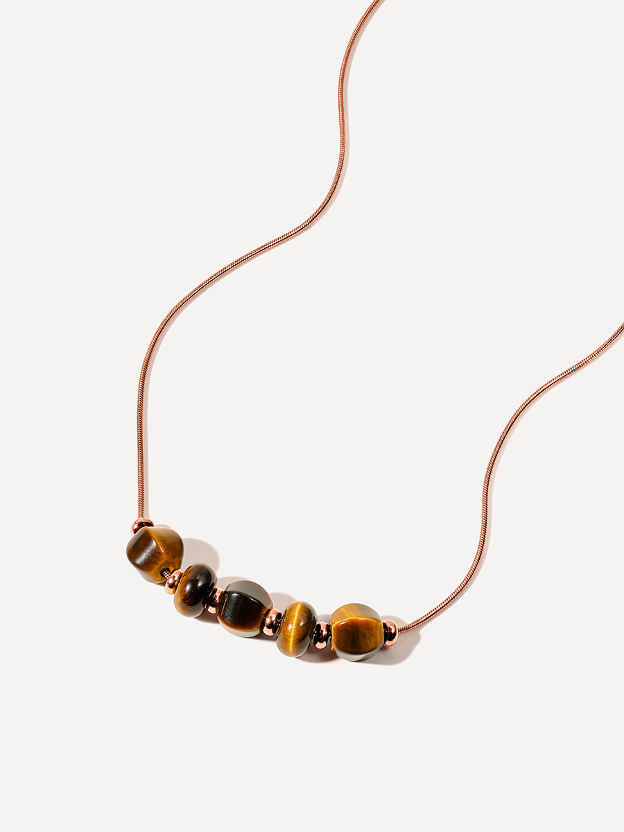 Modern Tiger's Eye Kette