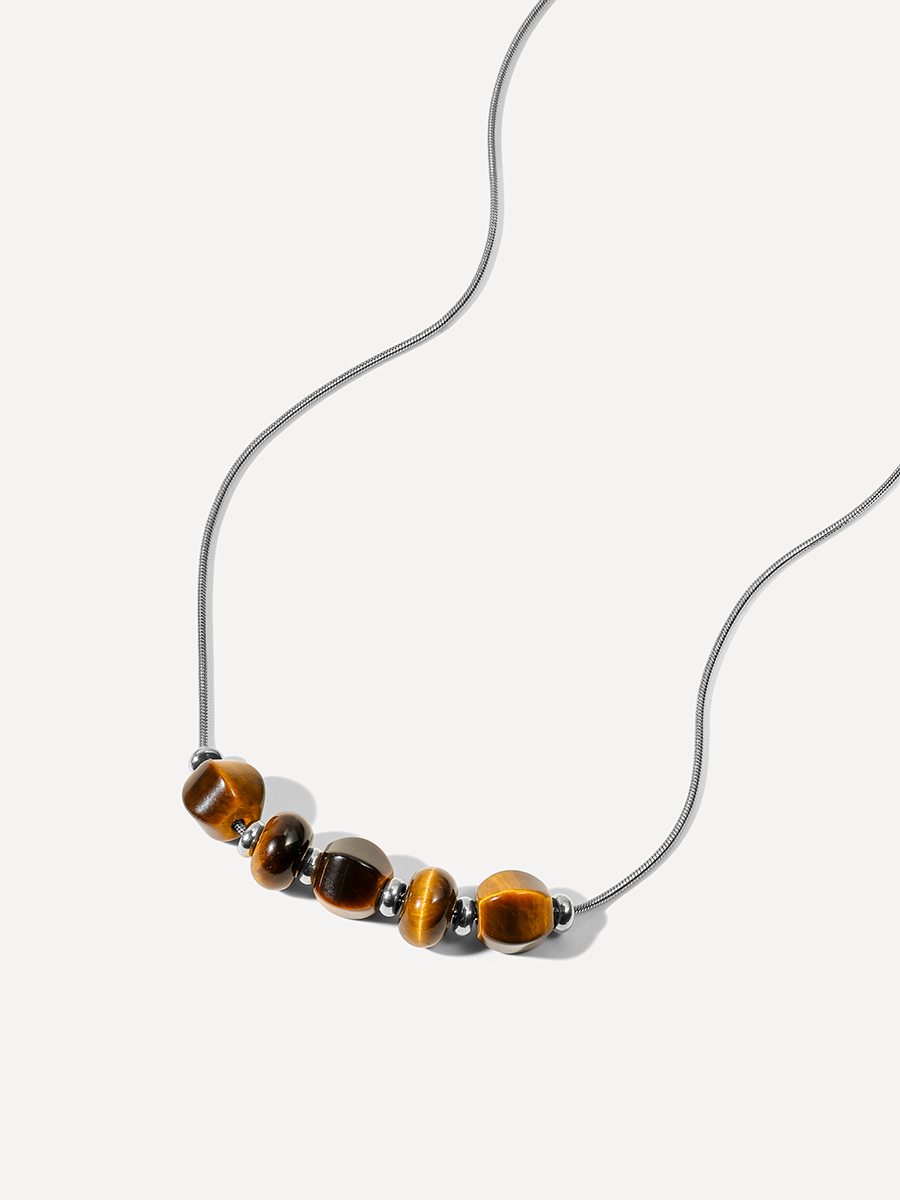Modern Tiger's Eye Kette