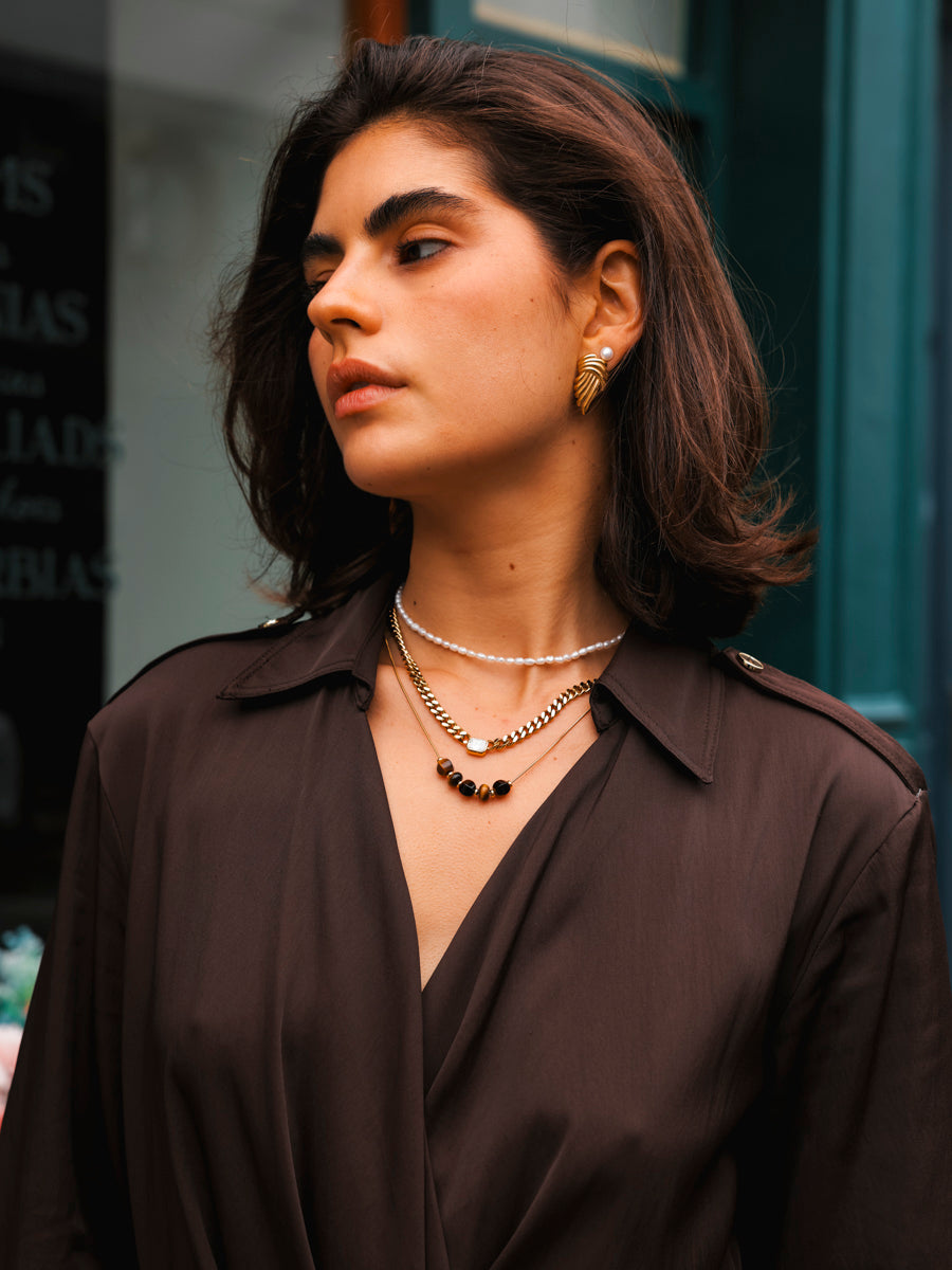 Modern Tiger's Eye Kette