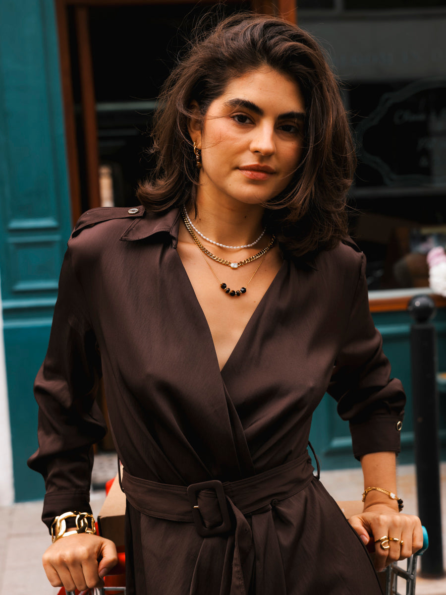 Modern Tiger's Eye Kette