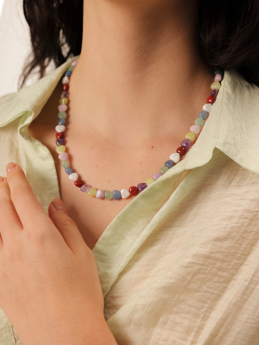 Rainbow Heart Kette